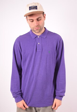 POLO RALPH LAUREN MENS VINTAGE POLO SHIRT LARGE 90S