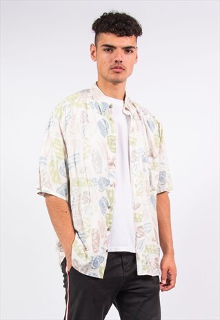 VINTAGE 90'S PATTERN SHORT SLEEVE SHIRT