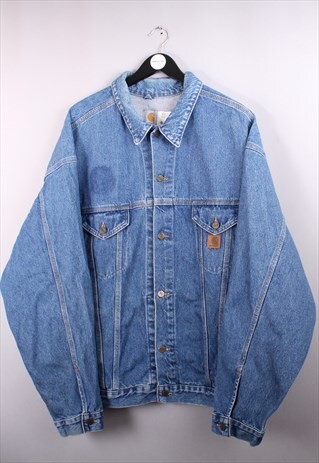 MENS VINTAGE CARHARTT BLUE DENIM JACKET