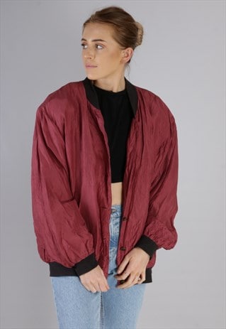 VINTAGE OVERSIZED SILK BOMBER JACKET X364