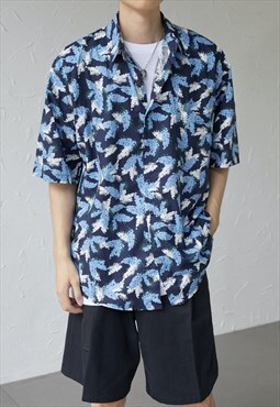 Men's Blue Flower Fashion Shirt SS2022 VOL.6