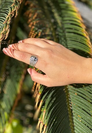 EGYPT PHARAONIC ANKH KEY OF LIFE RING IN STERLING SILVER 925