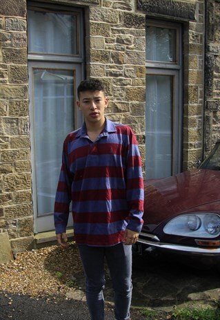 VINTAGE COLOUR BLOCK RALPH LAUREN RUGBY POLO SWEATSHIRT