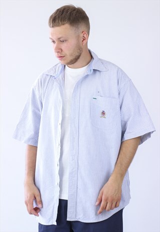 MENS TOMMY HILFIGER SHORT SLEEVE STRIPED SHIRT
