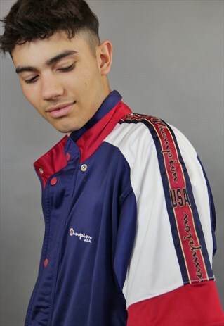 90'S CHAMPION SHORT SLEEVED JACKET WITH TAPED SLEEVES