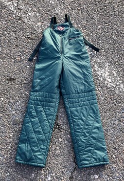BRUGI SKI SAIL SALOPETTES vintage 90s Forest green M - L