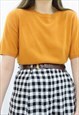 90S VINTAGE ORANGE KNITTED BLOUSE TOP