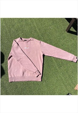 Retro Ellesse pink embroidered sweatshirt UK 10