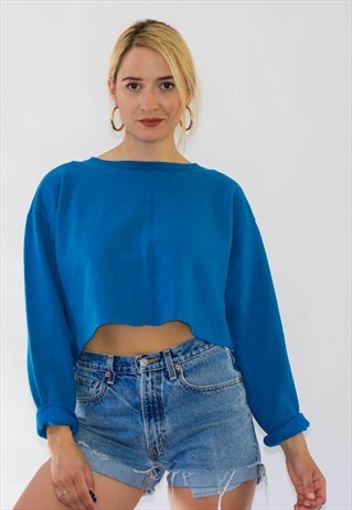VINTAGE 90'S CASUAL CROP SWEATER