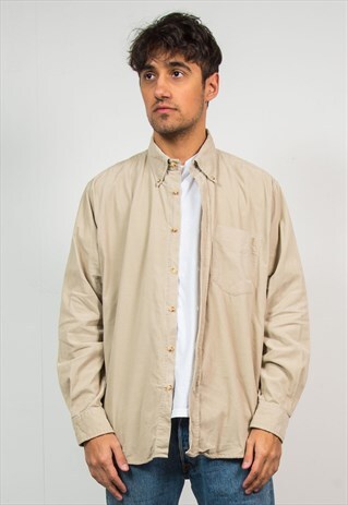 90'S BEIGE CORD SHIRT