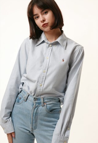 90S VINTAGE POLO RALPH LAUREN STRIPED SHIRT 1276