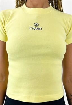 Vintage 90s CC bootleg logo yellow t-shirt 