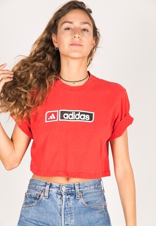 VINTAGE 90S USA CROP T-SHIRT / R872