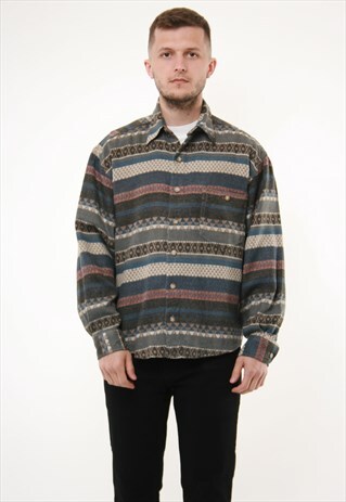 VINTAGE OLDSCHOOL JAC TISSOT OVERSIZED WOOL SHIRT 14166