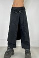 Vintage Y2k Skirt Trousers Grunge Goth Cyber Layered 90s 