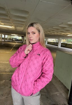 Vintage Rare 90s North Face Pink Floral Down Feather Puffer 