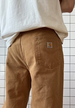 Vintage CARHARTT Pants Work Carpenter Trousers Brown 