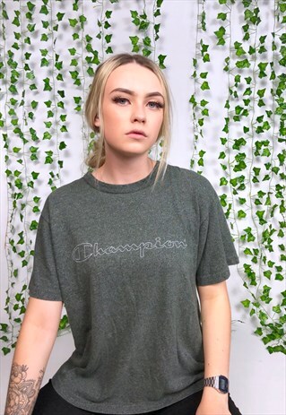 GREY CHAMPION SPELL OUT T-SHIRT