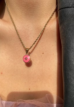 Authentic Louis Vuitton Pastilles Pendant- Reworked Necklace
