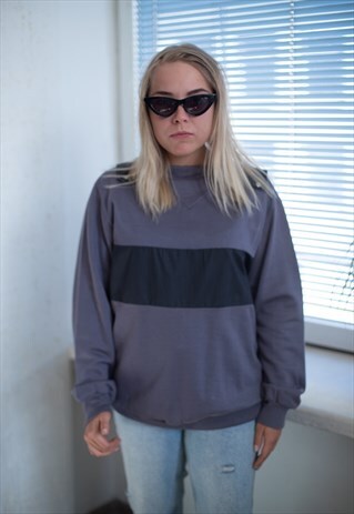 VINTAGE 90'S GREY LONG SLEEVED JUMPER