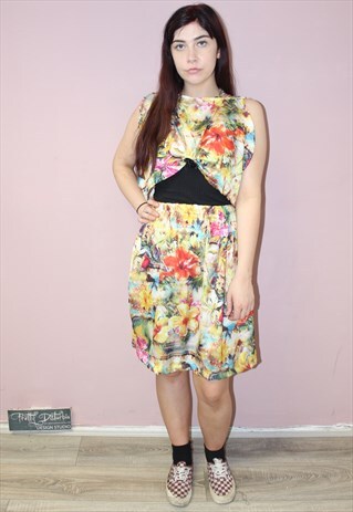 CO-RDS FLORAL BOHO STYLE MULTI KNEE LENGTH SKIRT TOP