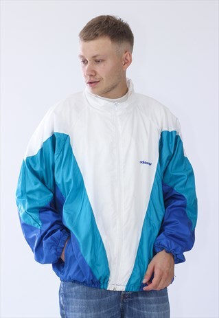 90S VINTAGE MENS ADIDAS TRACK SUIT LOGO WINDBREAKER JACKET