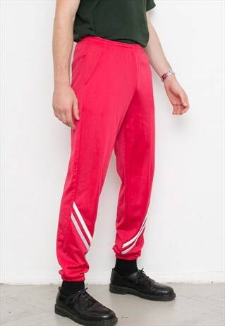 RED NYLON WORKOUT PANTS