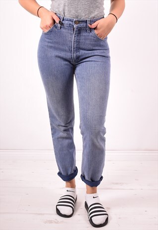 LEE WOMENS VINTAGE JEANS W28 L29 BLUE 90S