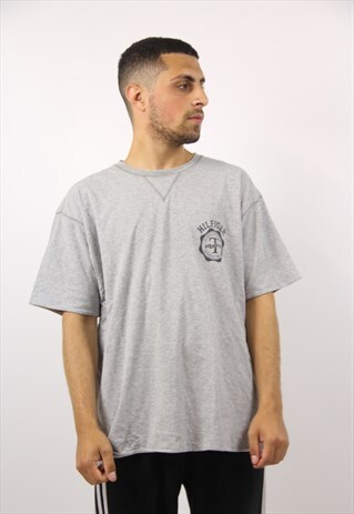 VINTAGE TOMMY HILFIGER THICK GREY T-SHIRT