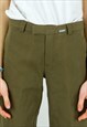 TULONG CAPRI PANTS CROPPED TROUSERS OLIVE GREEN ZIP SHORTS