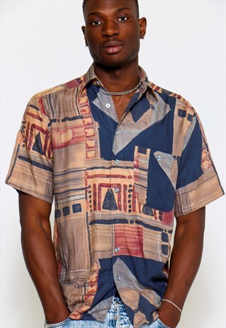 VINTAGE 90S NEUTRAL PRINTED SHIRT