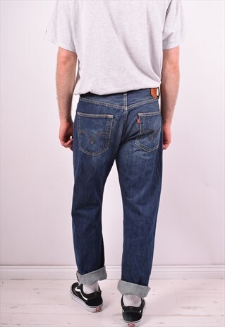 LEVI'S 501 MENS VINTAGE JEANS W34 L32 BLUE 90S
