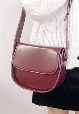 CLASSIC BOX BAG SHOULDER BAG - BURGUNDY RED