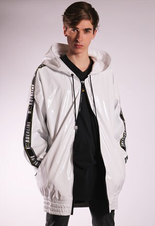 UNISEX OVERSIZED WHITE VINYL JACKET