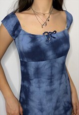 Y2K Vintage Tie Dye Short Sleeve Dress