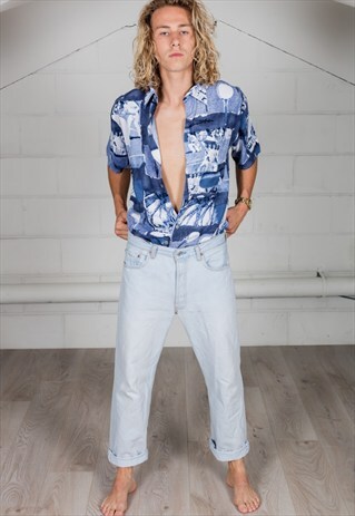 VINTAGE PATTERN SHORT SLEEVE UNISEX SHIRT