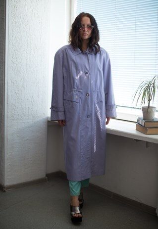 VINTAGE 80'S LILAC TRENCH COAT