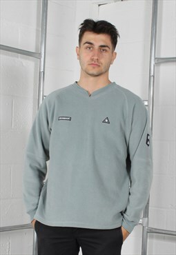 Vintage Le Coq Sportif Sweatshirt in Grey with Logo Small