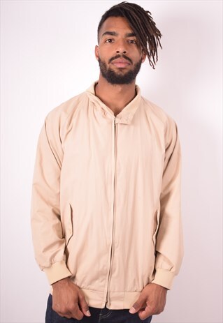 MENS VINTAGE HARRINGTON JACKET MEDIUM BEIGE 90S