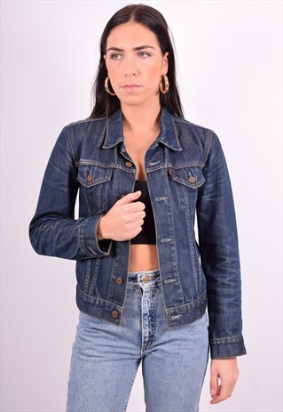 LEVI'S WOMENS VINTAGE DENIM JACKET SMALL BLUE 90'S