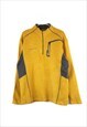 Vintage Columbia Fleece in Yellow 1/4 Zip Jumper XL