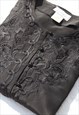 DEADSTOCK BLACK EMBROIDERED/APPLIQUE BUTTONED BLOUSE