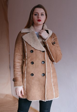 VINTAGE 70S BOHO SHERPA COAT