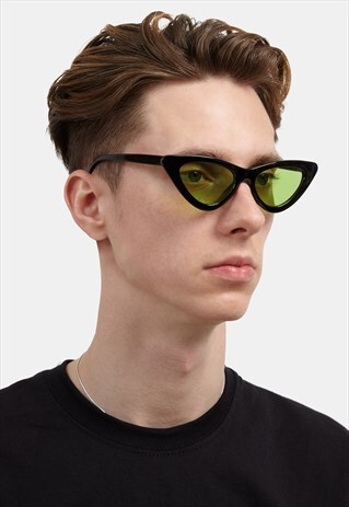 CAT EYE BLACK SUNGLASSES