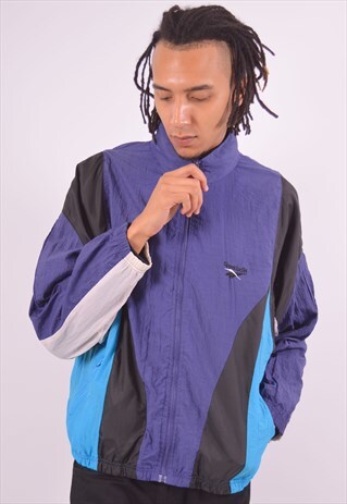 VINTAGE REEBOK TRACKSUIT TOP JACKET PURPLE