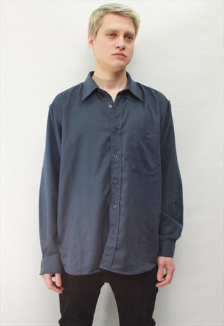 VINTAGE 90' AMAZING ELEGANT CLASSIC GREY SHIRT