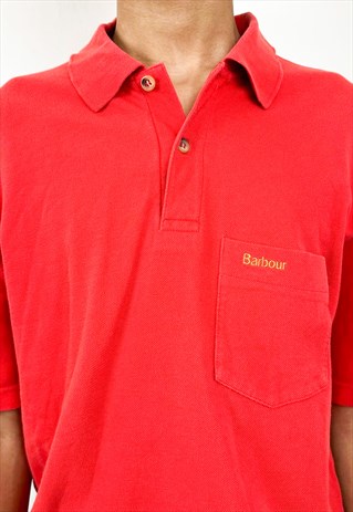 VINTAGE 90S RED LOGO POLO SHIRT
