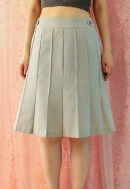 Vintage Minimalist Skirt Grey Y2K S B207