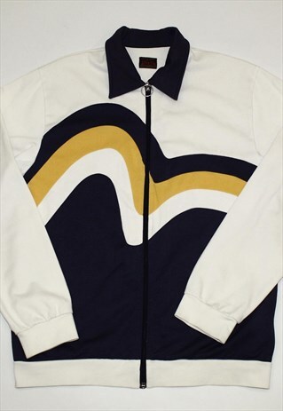 RARE VINTAGE EVISU BIG LOGO PATTERNS ZIP UP JACKET