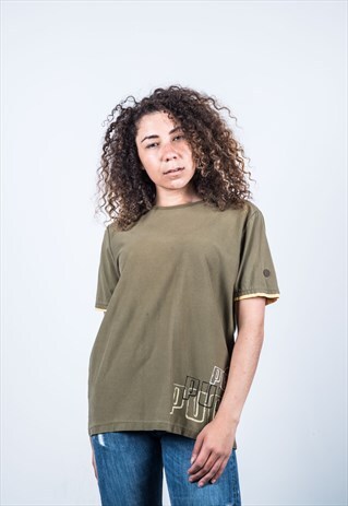 VINTAGE 1990S GREEN PUMA T-SHIRT
